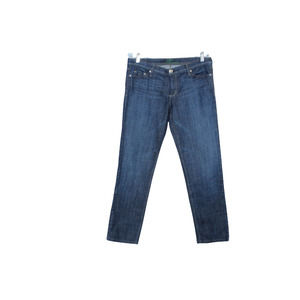 PLASTIC BY GLY WOMENS SIZE 13 MID RISE STRAIGHT LEG BLUE JEANS